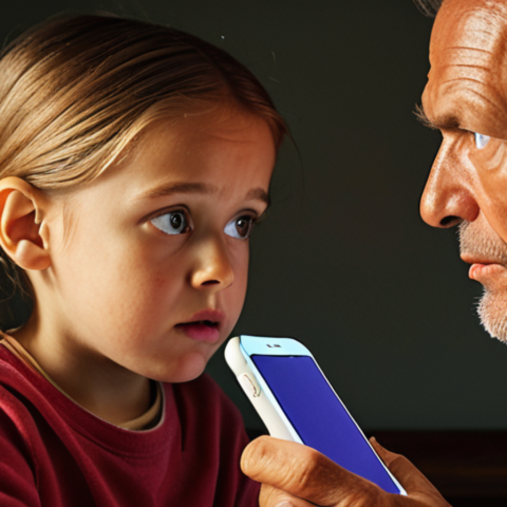 **

A concerned parent looking over the shoulder of their child who is engrossed in a brightly lit phone screen. The parent's face shows a mixture of worry and curiosity. Use warm, inviting colors to soften the potentially tense atmosphere. Focus on the contrast between the parent's aging hands and the child's youthful energy. Keyword for style: Dutch realism with a modern twist.

**